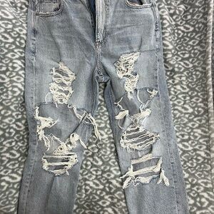 Distressed Light Blue Jeans